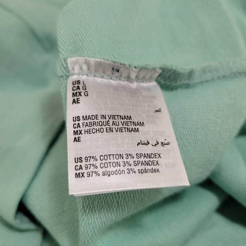 Karen Scott Long Sleeve Zip-Front Hoodie Antique Mint NWT Size Large - Picture 8 of 8